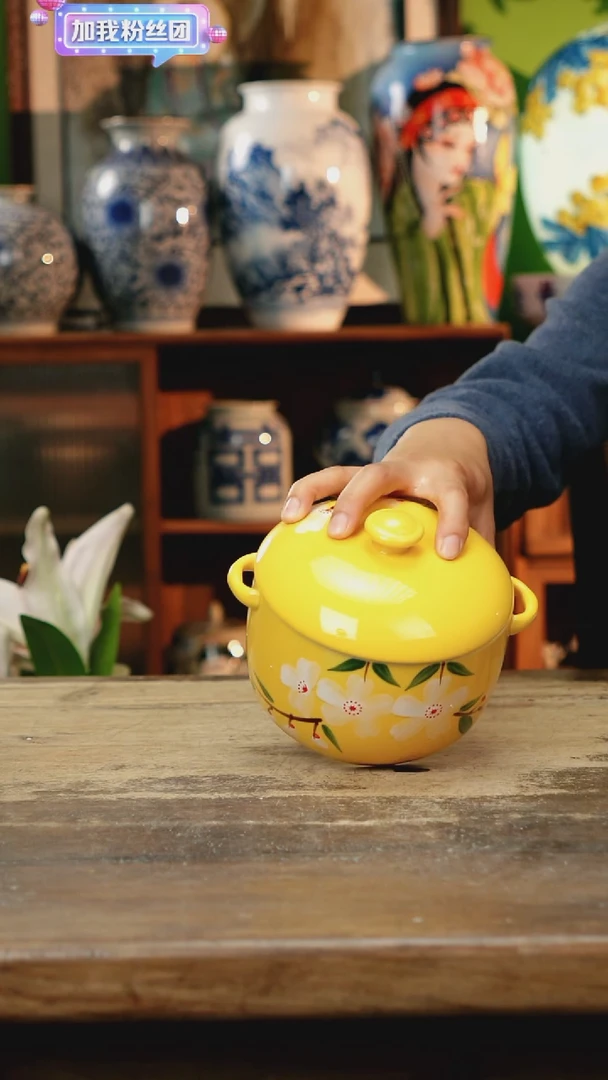 瓷片 景德镇纯手工釉下彩精品花瓶