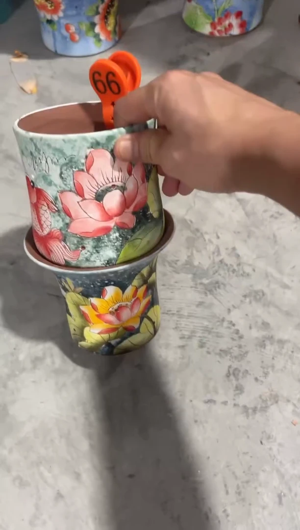 摆件易***三66陶花岛多肉陶瓷花盆罐——微瑕