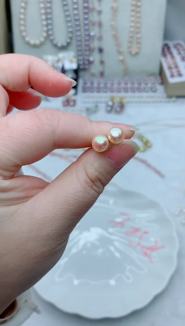 未镶嵌耳饰淡水珍珠多样性发其一【非无瑕】