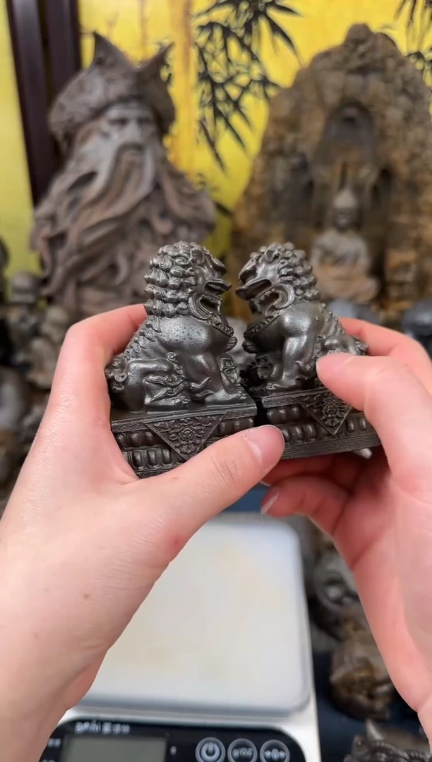 铁精致潮玩摆件京狮8.5一对