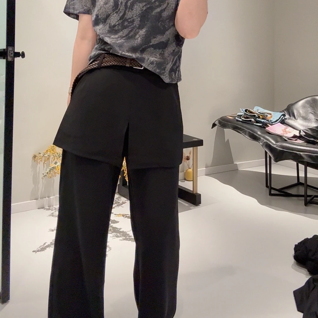 FANYE 2025夏季设计感小众设计开叉裙裤喇叭裤C-093