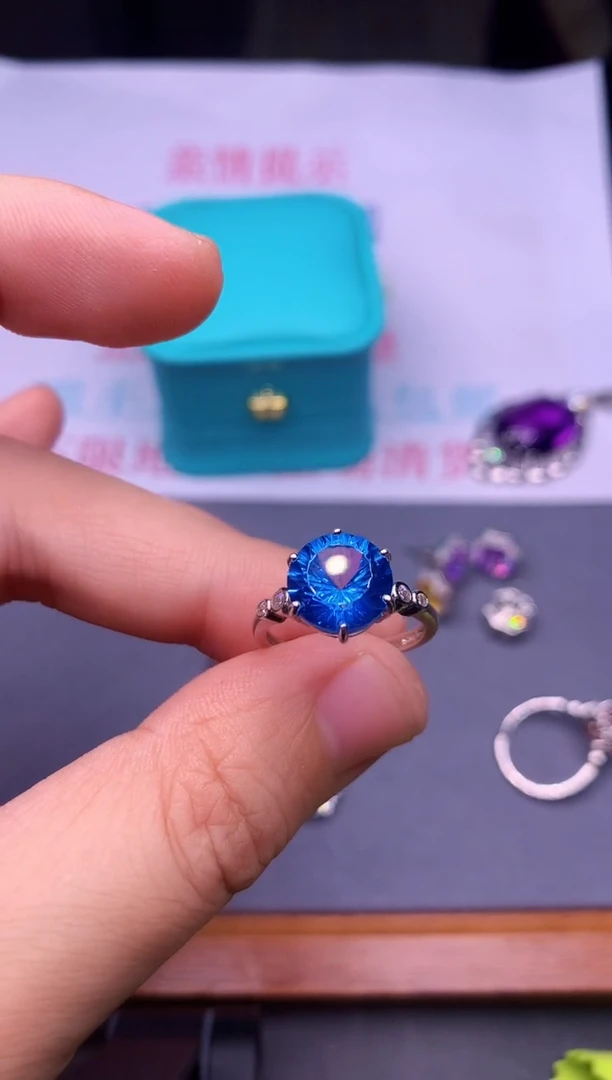 【闪购商品】托帕石戒指银S925镶嵌............