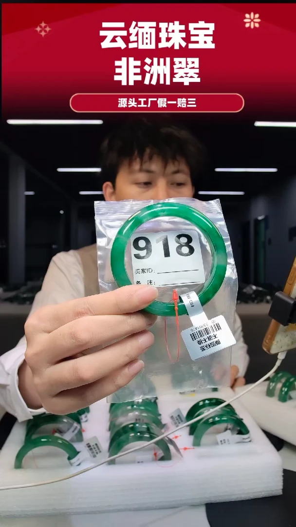 未镶嵌手镯石英质玉（非洲翠）61圈口918