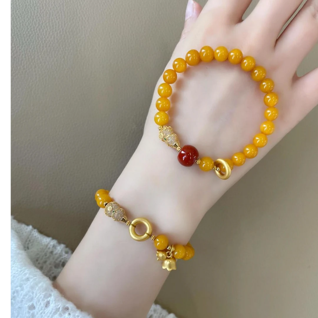 铜合金手链 铃兰花女款葫芦精致清冷平安扣轻奢高级感手串女古法