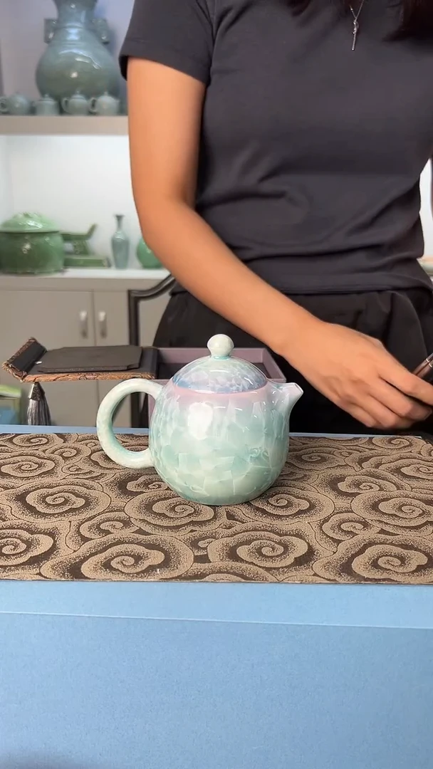 龙泉云间青瓷小米茶器