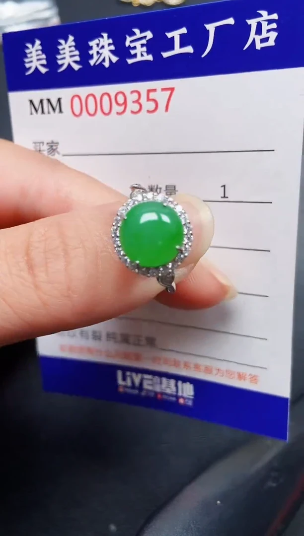 翡翠银S925镶嵌颈饰9357