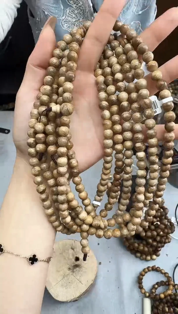 沉香手串08海南树心格圆珠多圈多样性发一