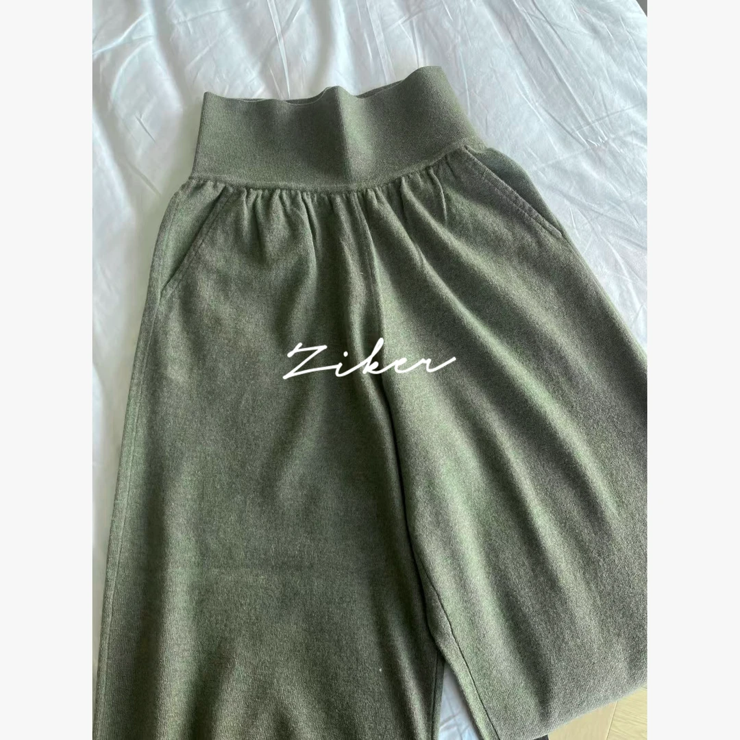 ZIKER｜LP灯笼裤高腰宽松束脚针织休闲长裤