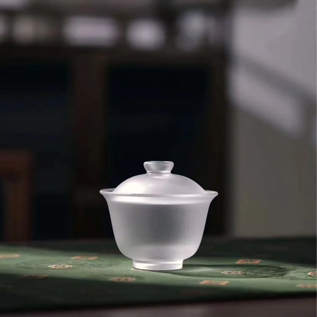 【陶珊居】心缘堂-圆融盖碗100ml，90*80mm（琉璃S0179）