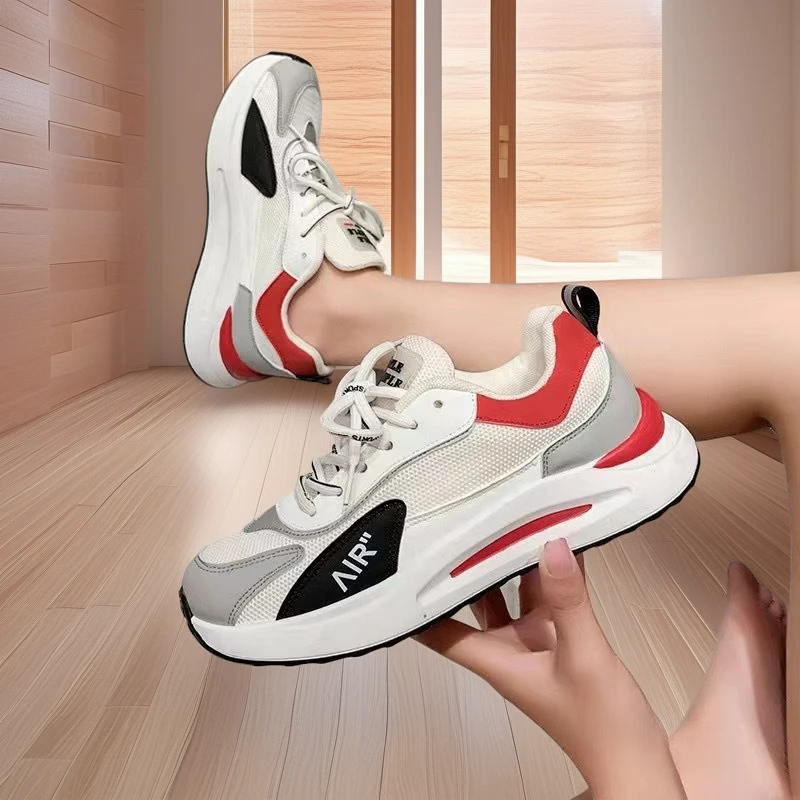 时尚拼色休闲鞋男女款网面透气运动潮鞋韩版ins百搭春季春季跑步