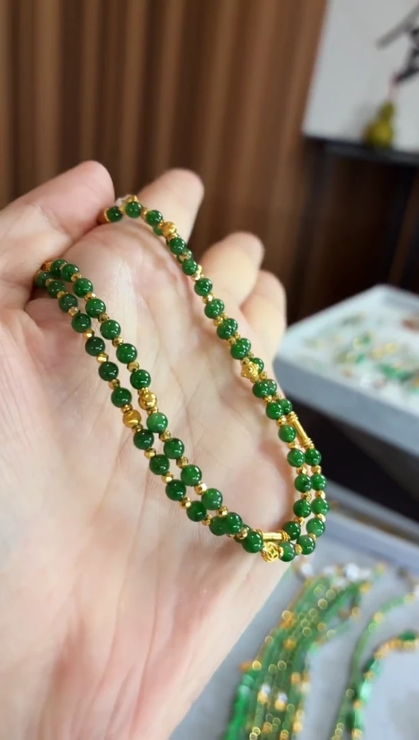 18K金镶嵌手链翡翠手饰 多样性发货 发其一