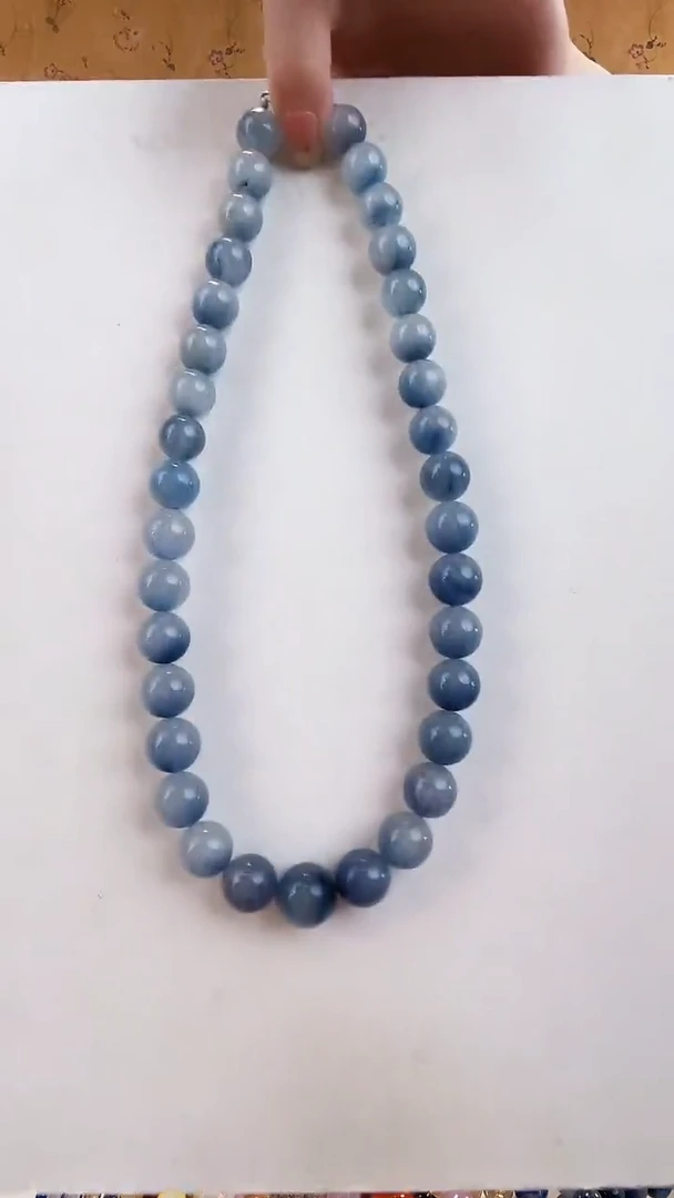 颈饰未镶嵌水晶蓝兔毛项链5152