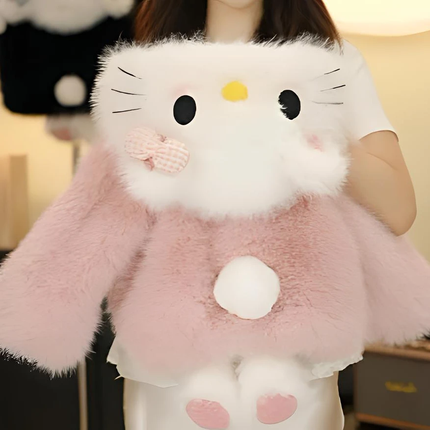 【现货】2025新款粉色喵喵儿童冬季可爱萌宝卡通保暖teddy king毛毛