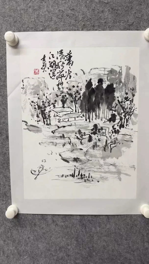 国画写意画花鸟画手绘