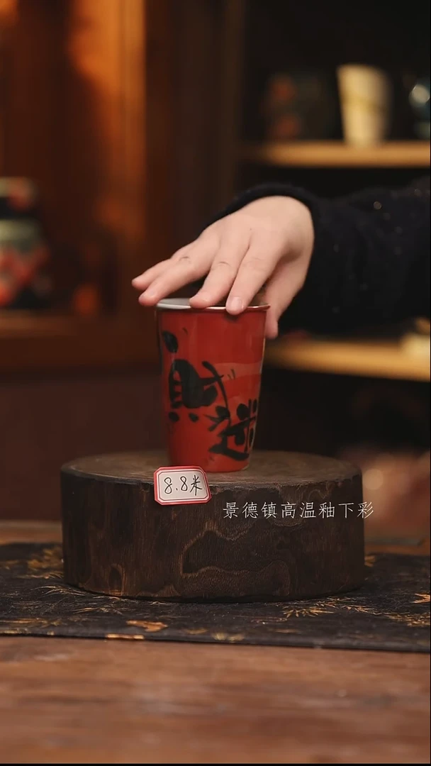 陶瓷  景德镇高温釉下手绘陶瓷@L544@