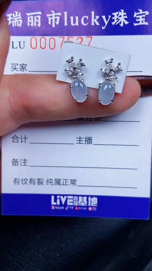 颈饰银S925镶嵌翡翠7527