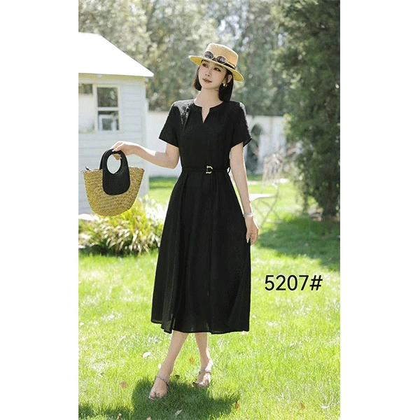 85207 菲姐时尚显瘦气质休闲女士夏季简约百搭连衣裙