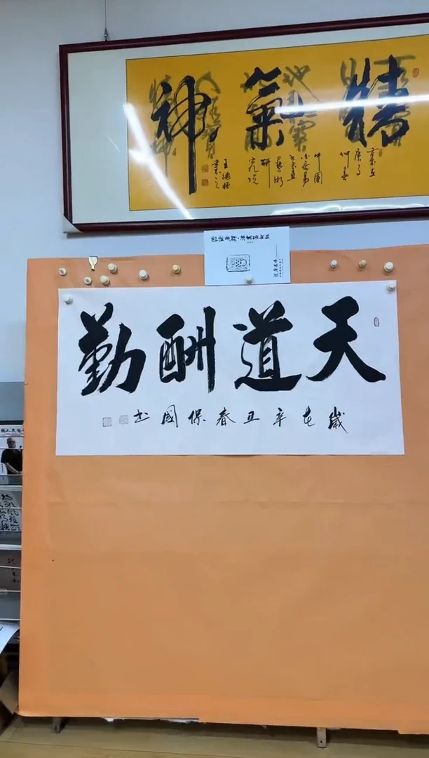 书法天道酬勤作品