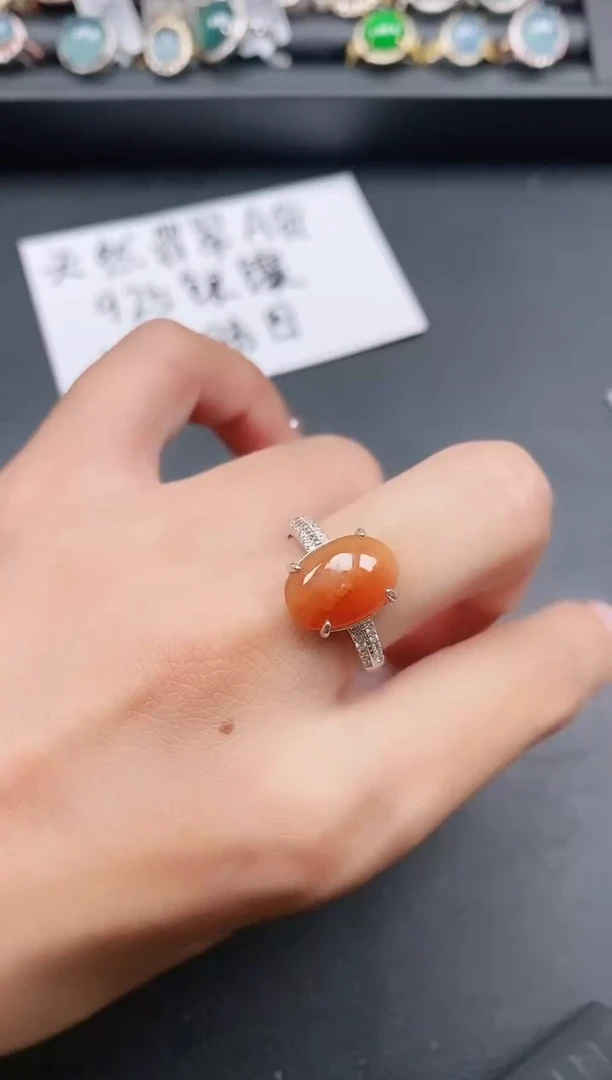 银S925镶嵌戒指翡翠11111111