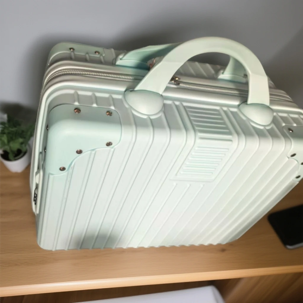 拉链暗袋普通密码锁ABS+PC旅行箱便携式女款登机箱