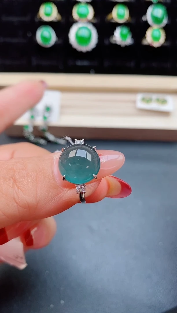 【闪购商品】翡翠戒指银S925镶嵌321321