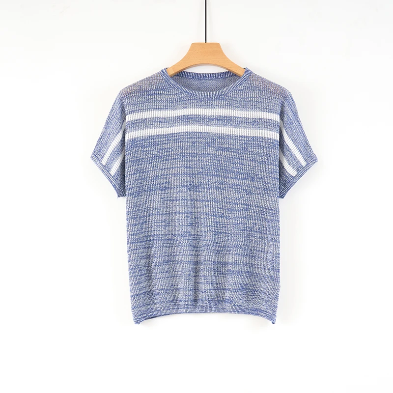 天山【100桑蚕丝】2025新款套头衫休闲时尚百搭凉爽针织衫YTNL5597T