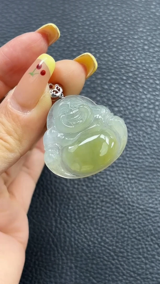 颈饰18K金镶嵌翡翠YM897-5 佛公