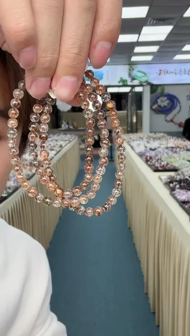 未镶嵌手串水晶13黑金超七三圈5m