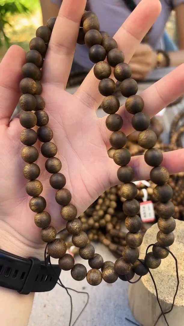 手串沉香奇楠沉水浮双圈圆珠卡10-22克发一条