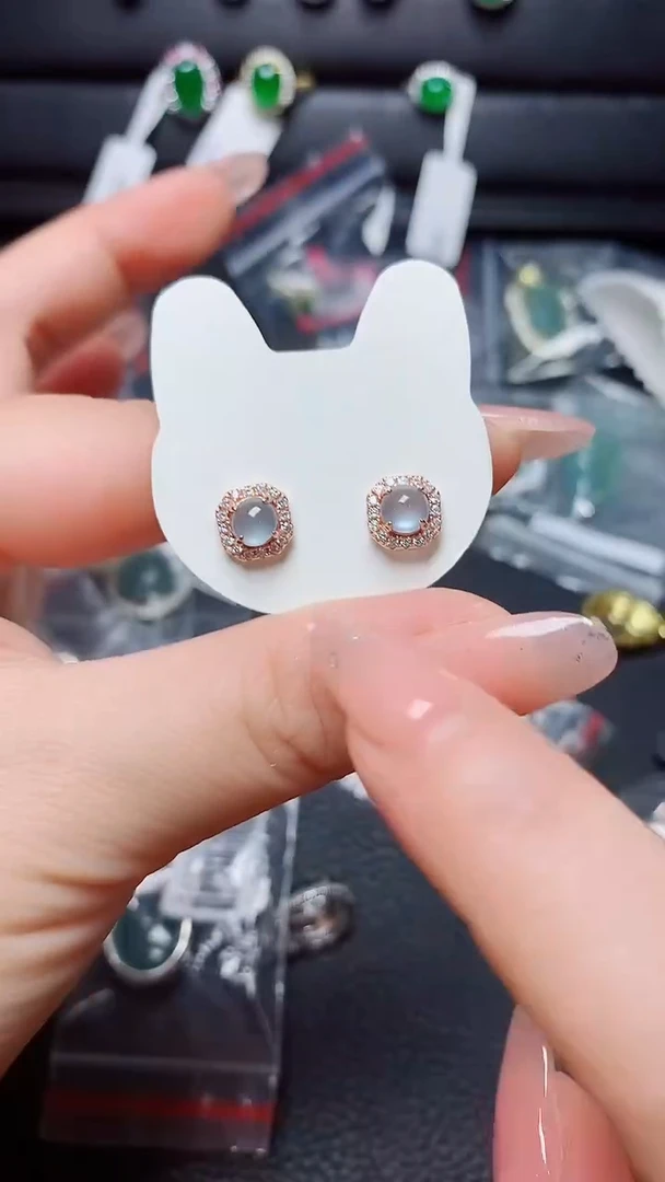 银S925镶嵌戒指翡翠 天然翡翠A货s925银镶