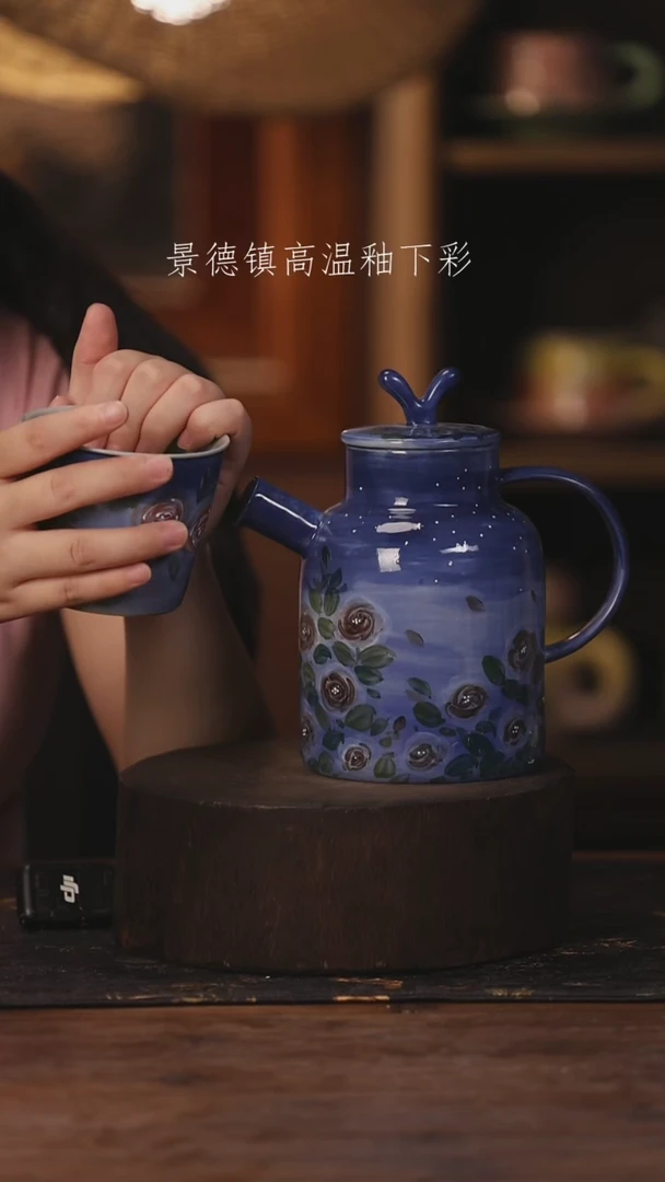 陶瓷景德镇高温釉下手绘陶瓷516