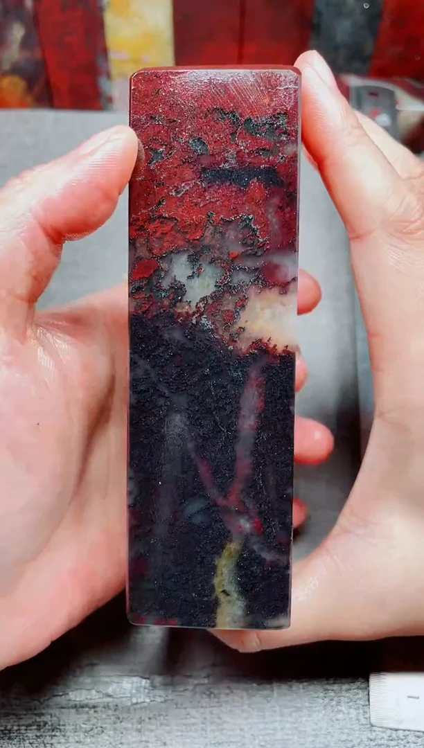 玉桂林鸡血玉素章--25