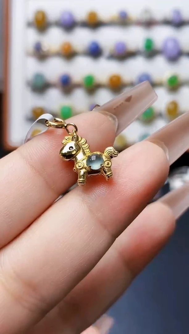 银S925镶嵌戒指翡翠0338