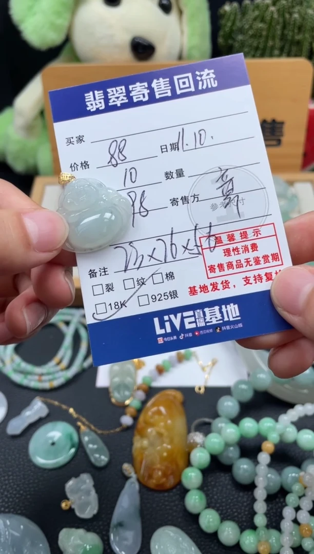 颈饰18K金镶嵌翡翠10150289