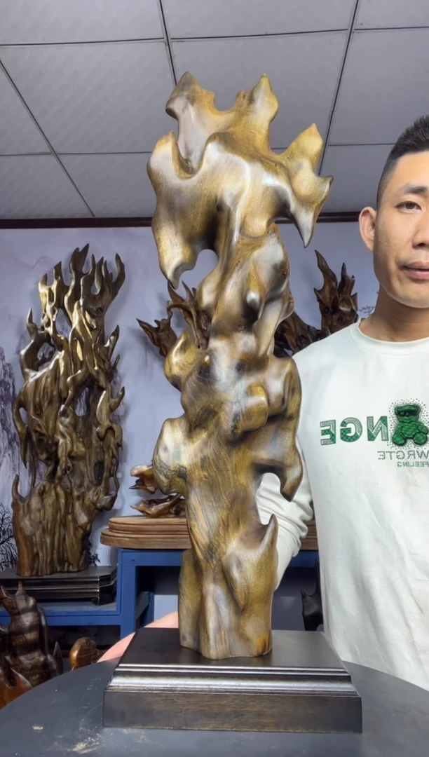 金丝楠木雕款成****贝金丝楠木工艺品摆件