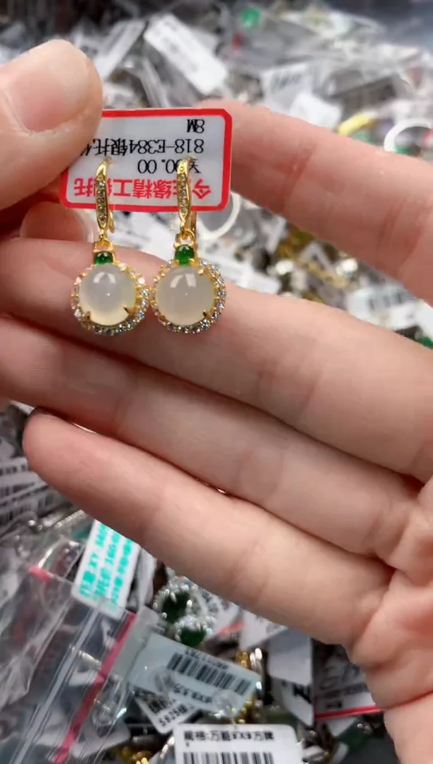 银S925镶嵌戒指翡翠222    9