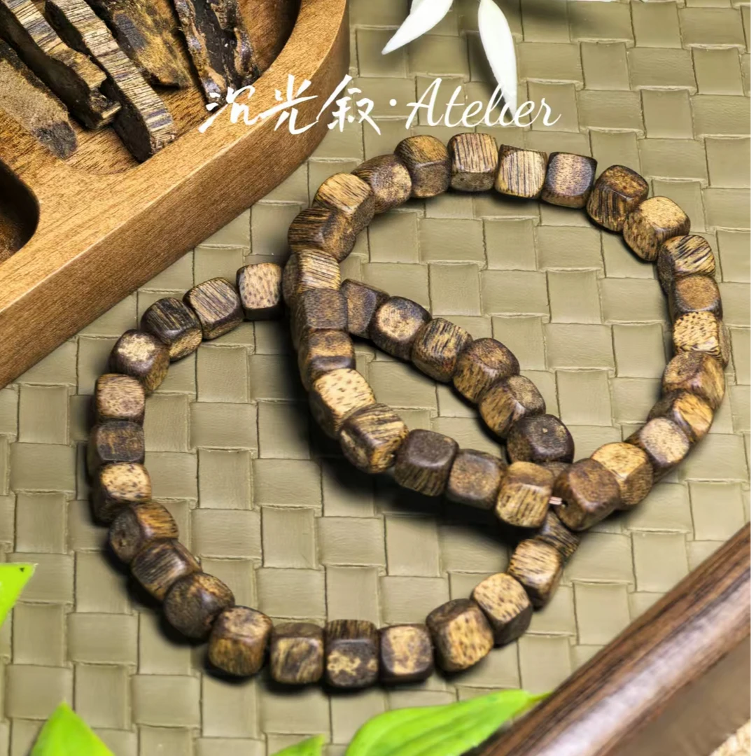 沉香方糖沉香奇楠手串 卡5方糖手串 手围16cm