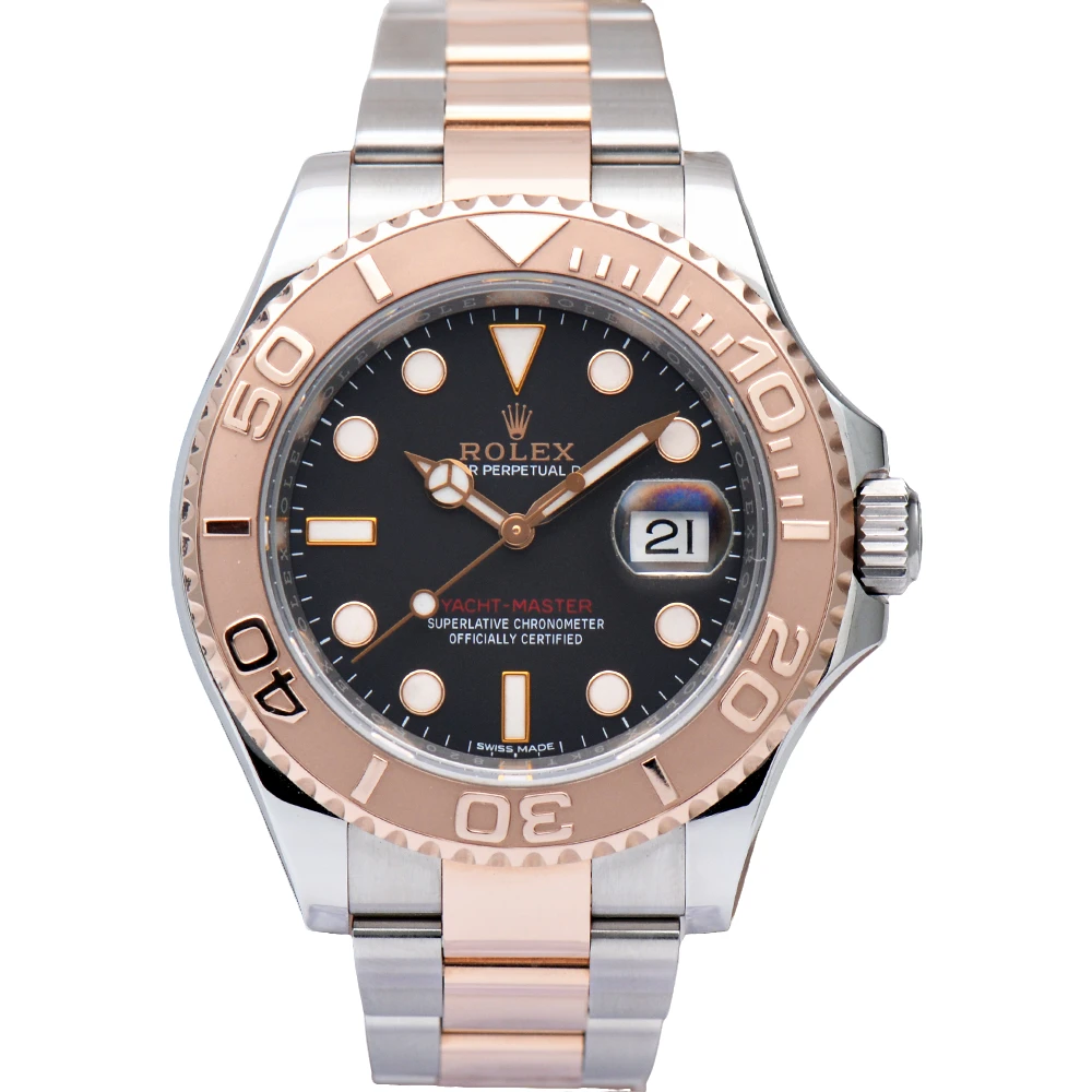 99新 Rolex/劳力士 游艇名仕116621黑盘间玫瑰金40MM自动机械男表