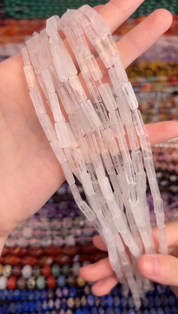 玛瑙/玉髓未镶嵌珠宝半成品白水晶方条