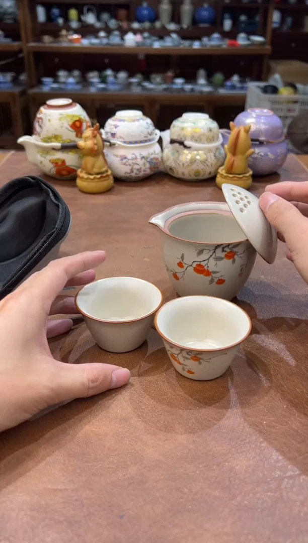 真的很便宜会开片的旅行茶具
