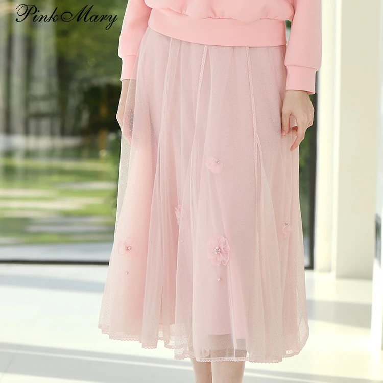 Pink Mary/粉红玛琍半裙春季时尚百搭PMAOS3322