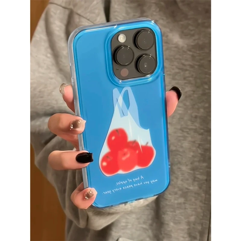 简约袋子苹果适用苹果16手机壳软iphone16pro/15小米vivo华为大孔