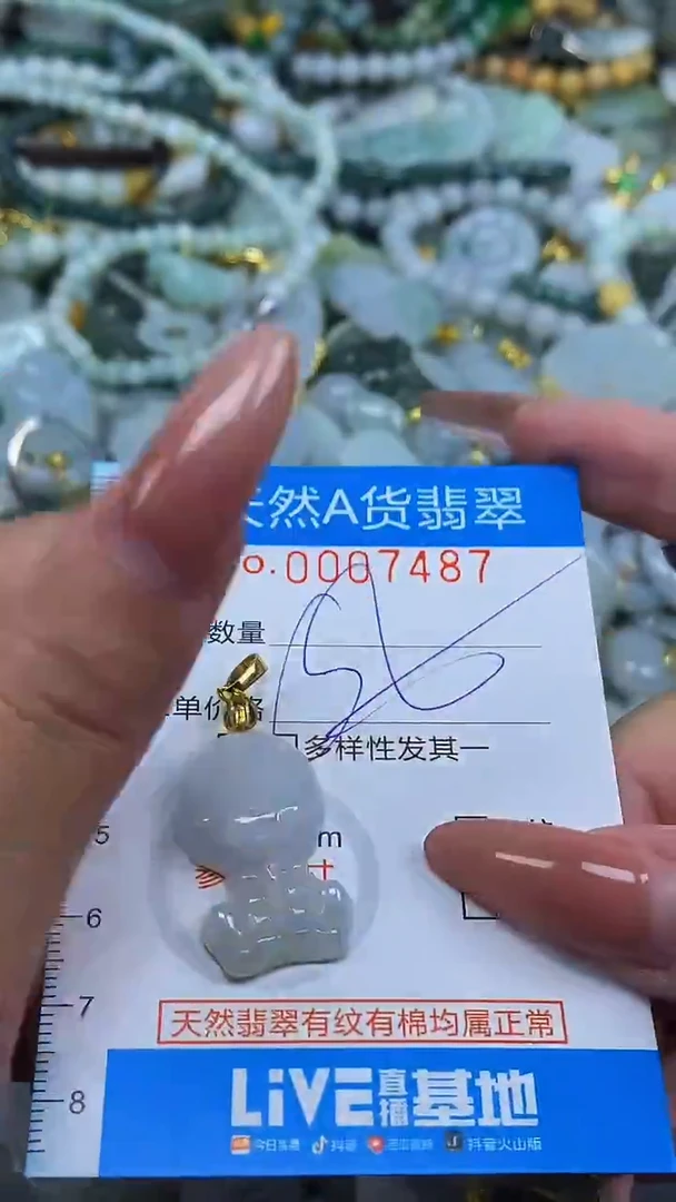颈饰未镶嵌翡翠净货挂件-7487