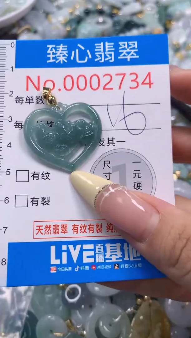 翡翠未镶嵌颈饰含绳0002734