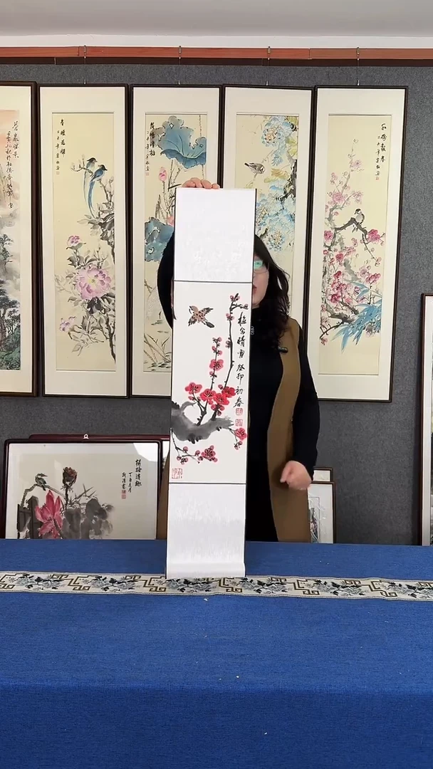 国画20*100梅花卷轴