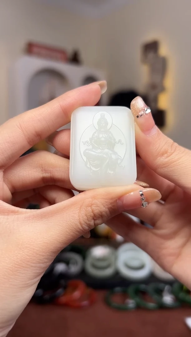 【闪购商品】和田玉颈饰未镶嵌40*30*11观自在0751