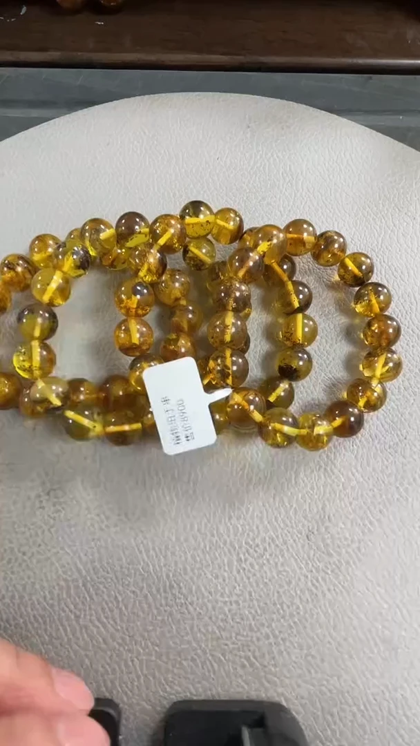 【闪购商品】琥珀裸石未镶嵌植物珀手串多样性发其一