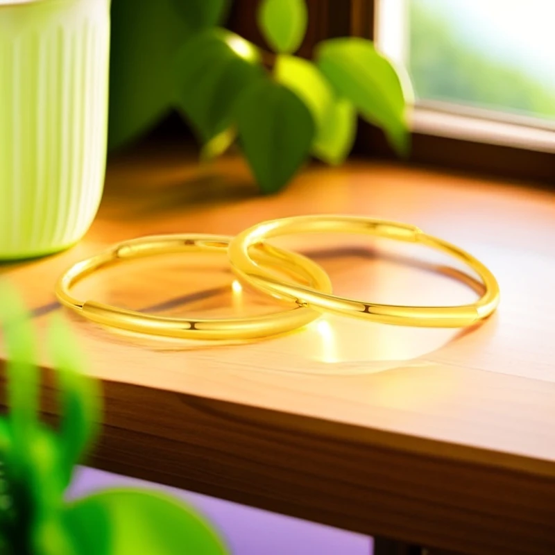 （七夕专享）18K金素圈耳环新款光面耳圈可做配件卡30mm（单只）