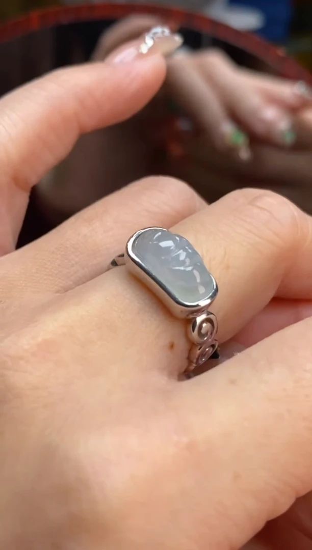 颈饰银S925镶嵌翡翠净货14705