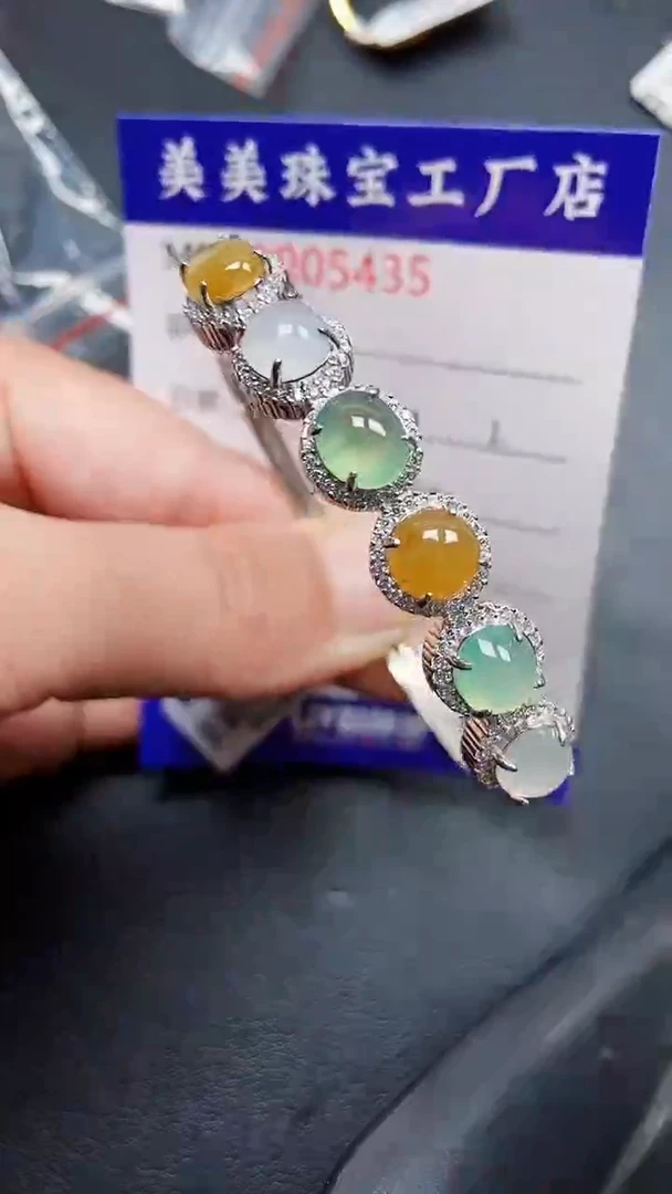 颈饰银S925镶嵌翡翠5435